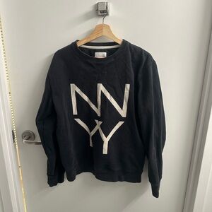 Saturdays New York City Black and White Crew Neck Sweater